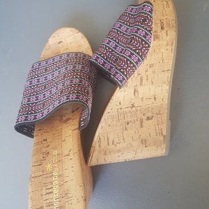 Montego Bay | Cork Style Wedge Sandals.
